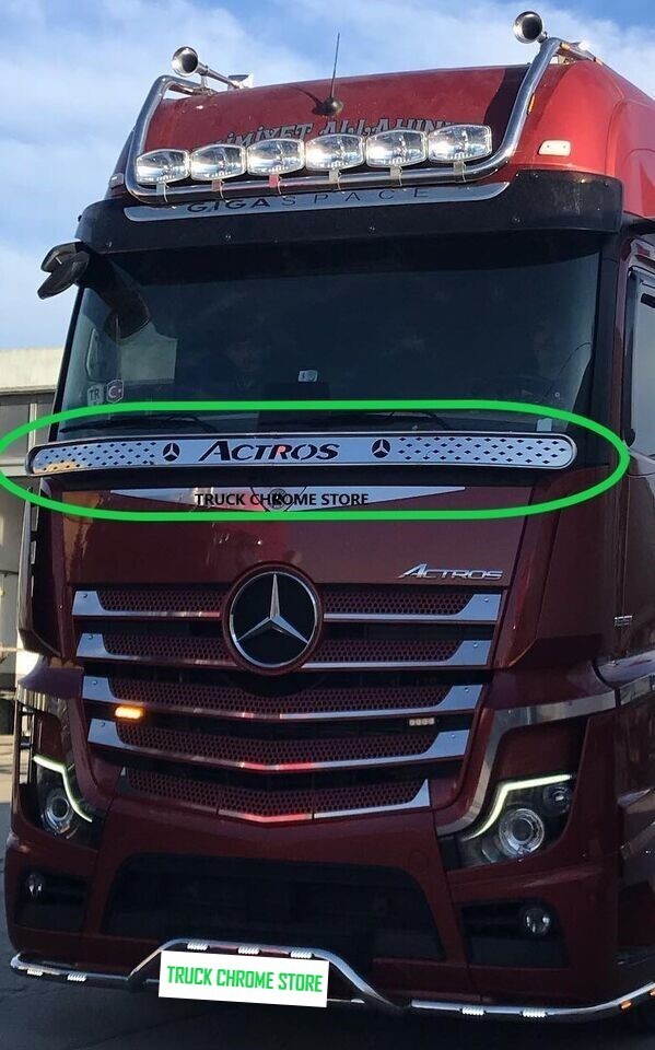 MP4-MP5     TUBULAR STONE CATCHER CHROME    ( Written ACTROS ).   Fits  Mercedes