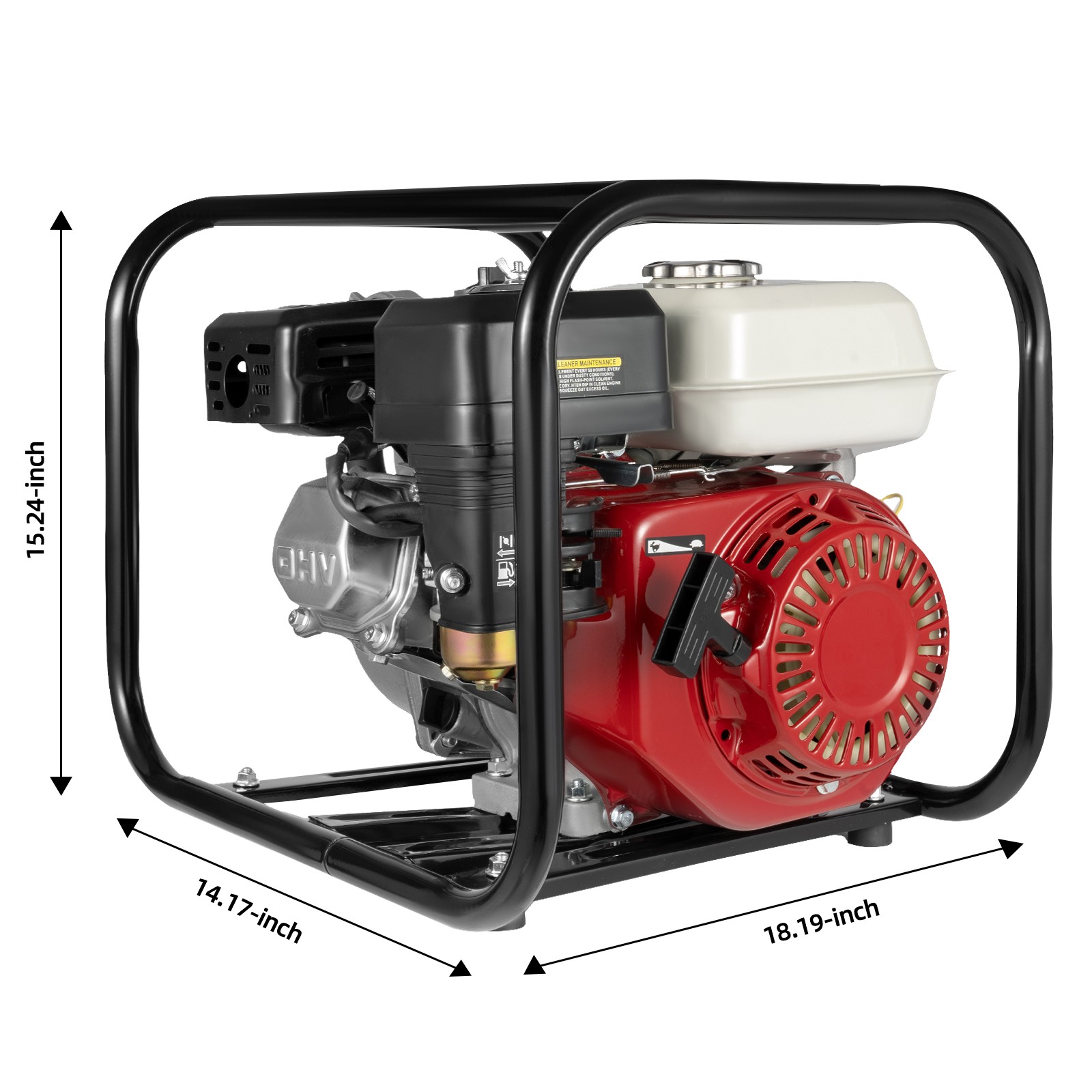 2" Inch 6.5HP Gas Water Semi Trash Pump Gas-Power Water Irrigation Transfer Pump