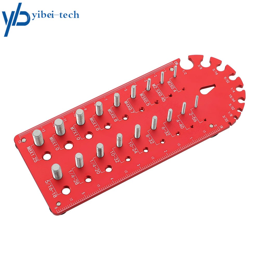 18 Hole 3/32 to 1/2 inch, Nut and Bolt Thread Checker, Thread Chaser Set
