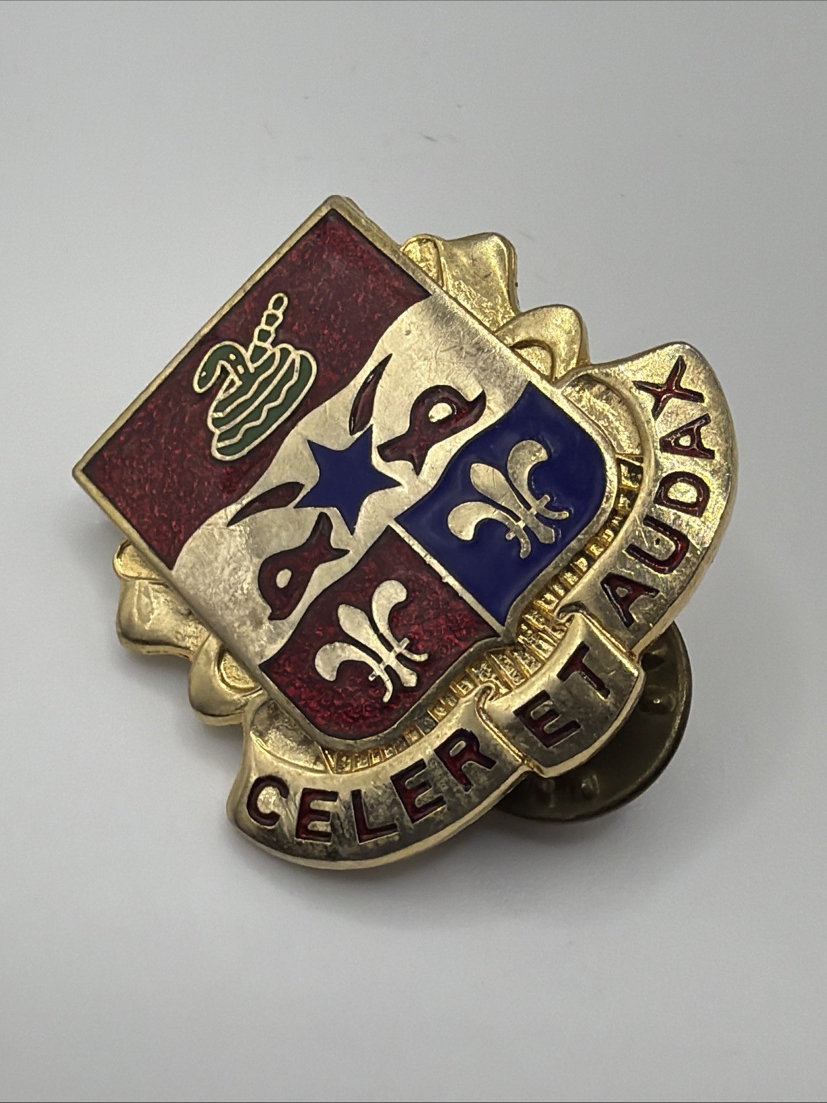 Vintage US Army 6th Field Artillery Regiment DUI DI Insignia Crest Pin NS MEYER