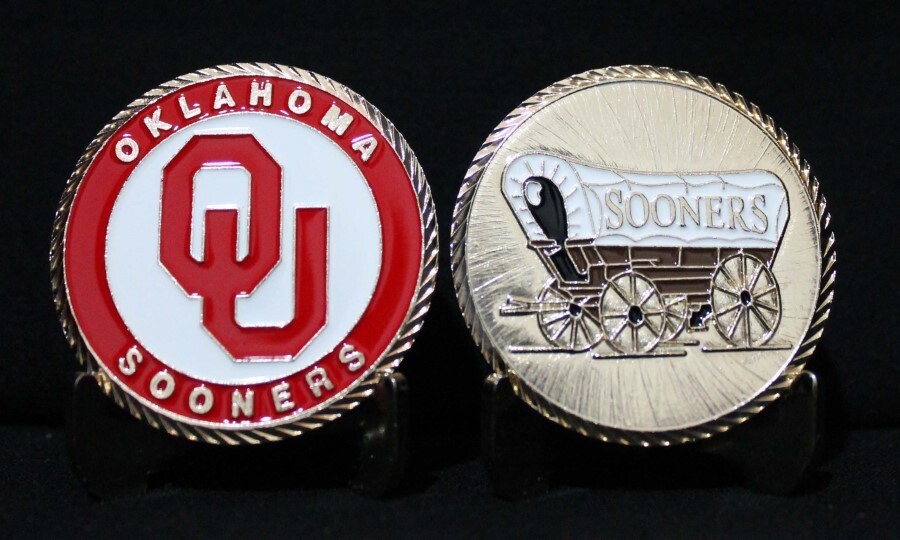 UNIVERSITY OF OKLAHOMA SOONERS COLLEGIATE COLLEGE COLLECTIBLE CHALLENGE COIN NEW