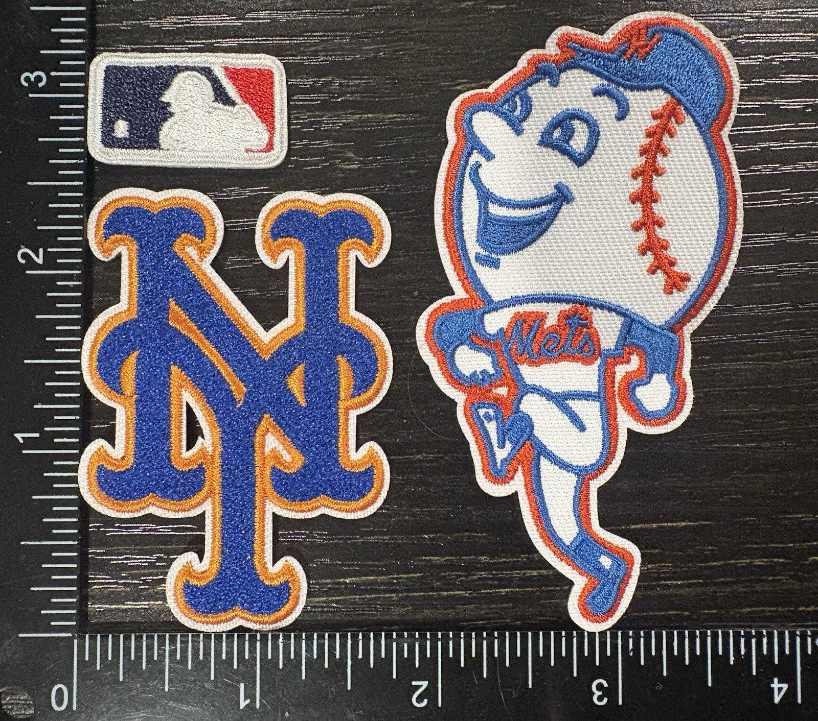 Lot Set Of 3 NEW YORK METS IRON ON EMBROIDERED PATCHES MLB BASEBALL