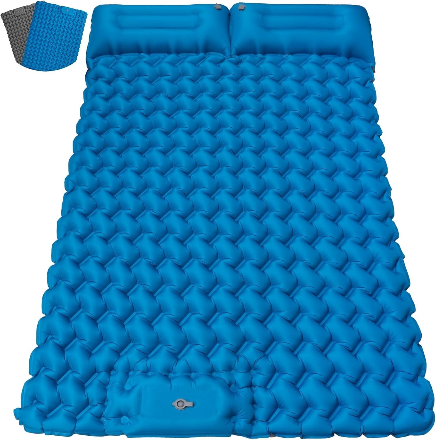 Ultralight 4" Thick Inflatable Sleeping Pad for Camping - Quick Inflate & Carry