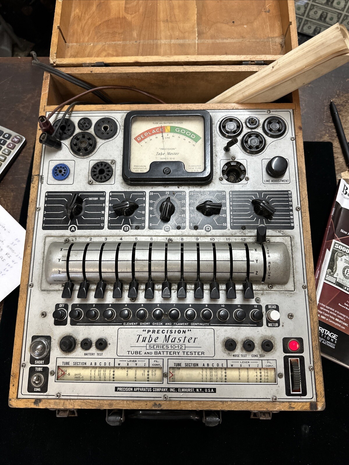 VTG Precision Test Master 10-12 Tube and Battery Tester Powers on