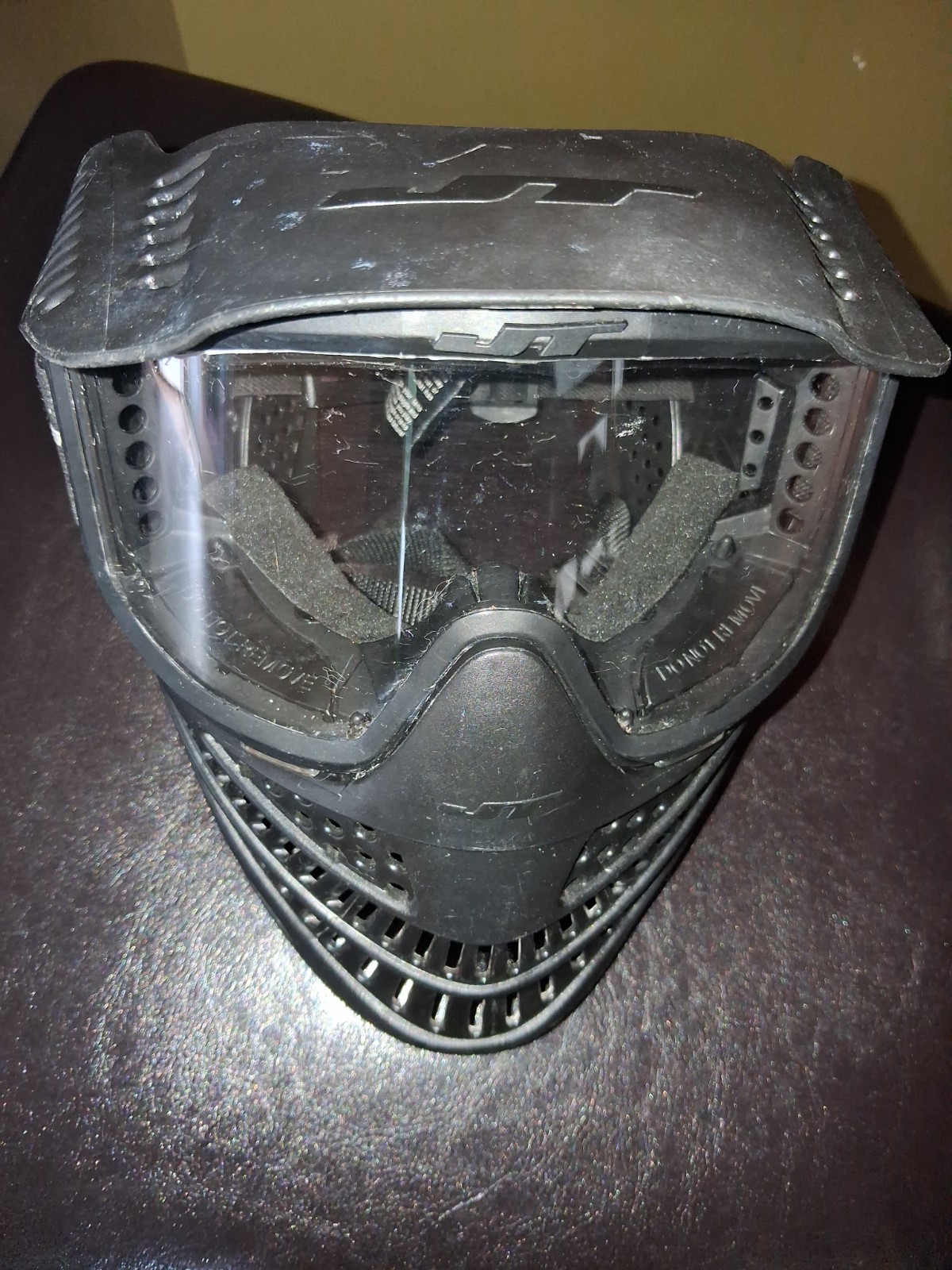 OG JT Spectra ProShield Paintball Mask - Vintage Black Horizontal Vent - Thin...