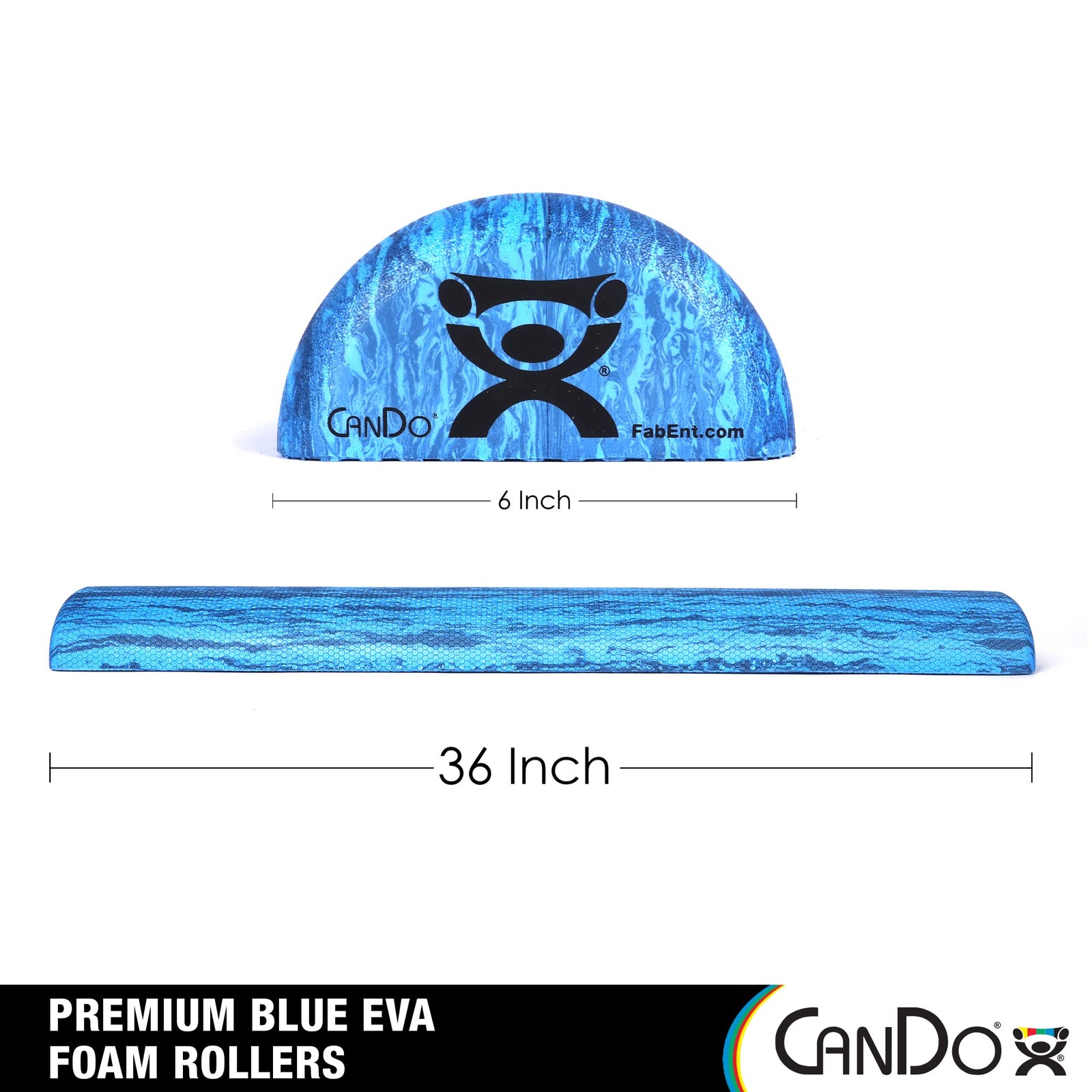 Heavy Duty EVA Foam Roller, Half Round, 6" X 36"