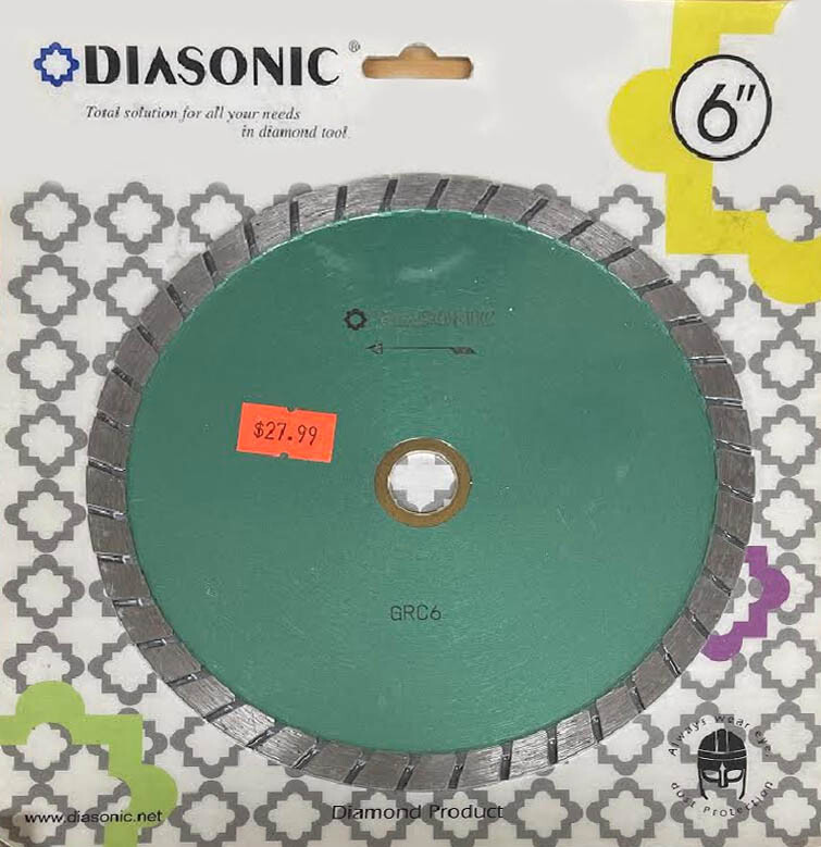 6" Turbo Blade For Dry Application Titan Green - Construction, Granite, GRC6