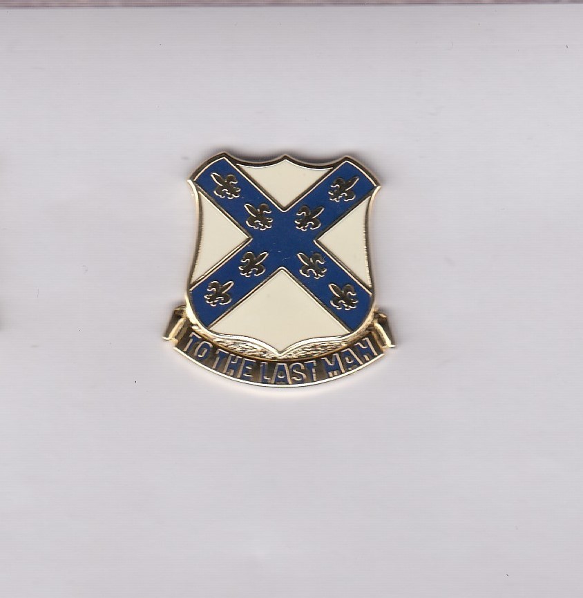 US Army 133rd Engineer Battalion DUI crest c/b clutchback badge V-21