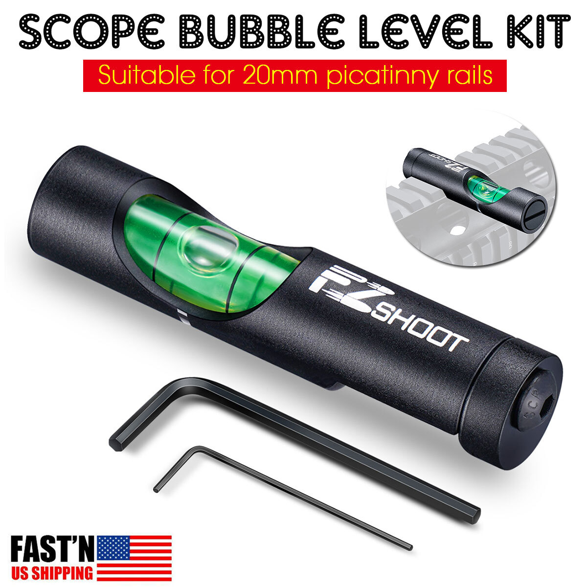 Aluminum Spirit Bubble Level Rifle Scope Leveling Kit - For 20mm Picatinny Rails