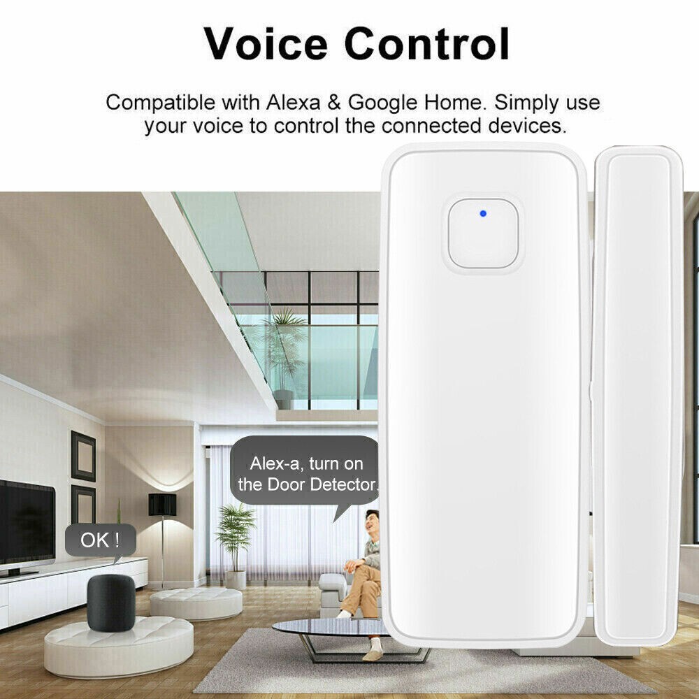 C06 TUYA APP WiFi Door Window Sensor Open/Close Burglar Alarm Security Detector