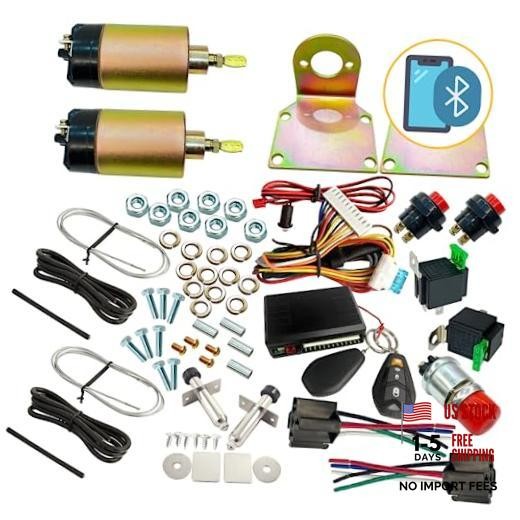 Two Door Shaved Door Handle Kit for Street 100lb Key Fob & BT-Door Popper Kit