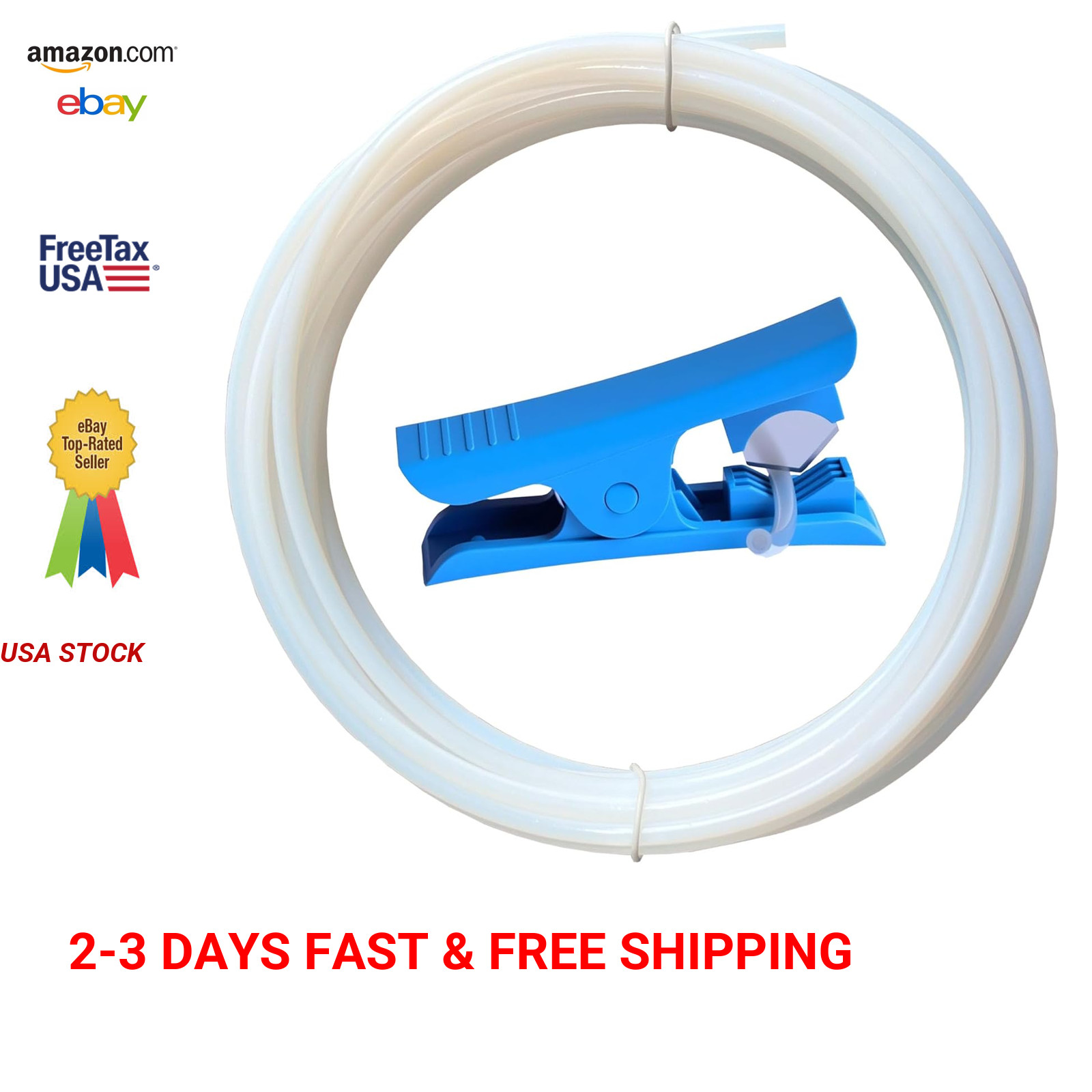 5M PTFE Tube for 1.75mm Filament, 2.5mm ID, 4mm OD Bowden Tubing Compatible with