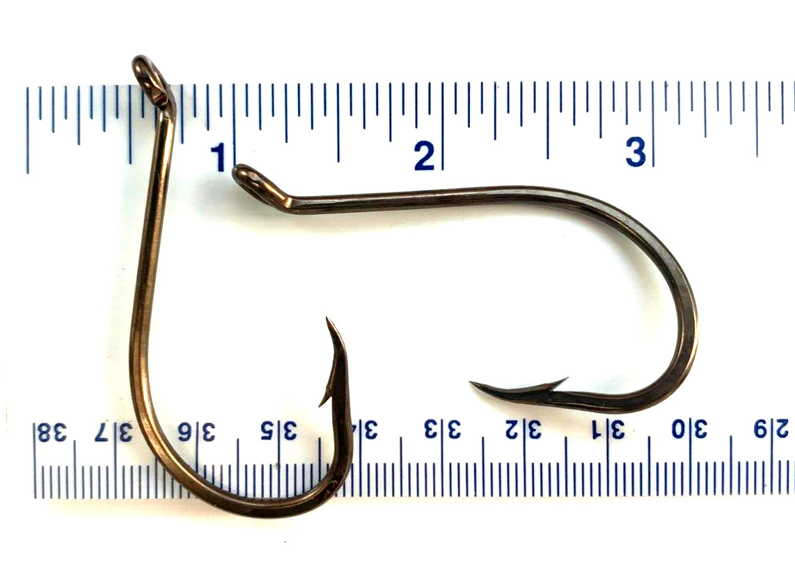 50 VMC 9299BZ 9299 Faultless Bronze Octopus Live Bait Fish Hooks Sz 8/0