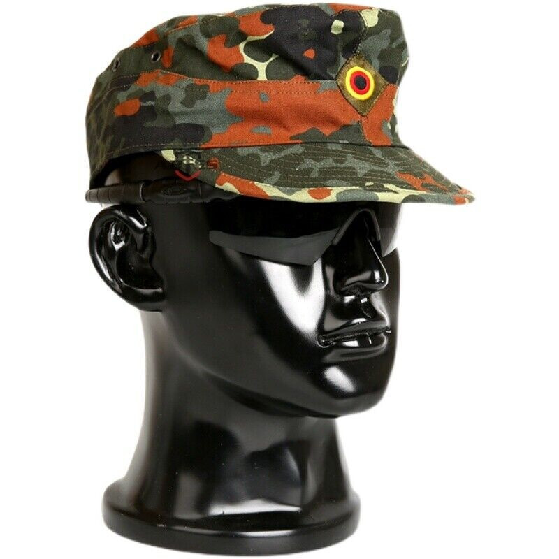 SIZE L  GERMAN ARMY FLECKTARN MILITARY CAMO FIELD CAP summer HAT