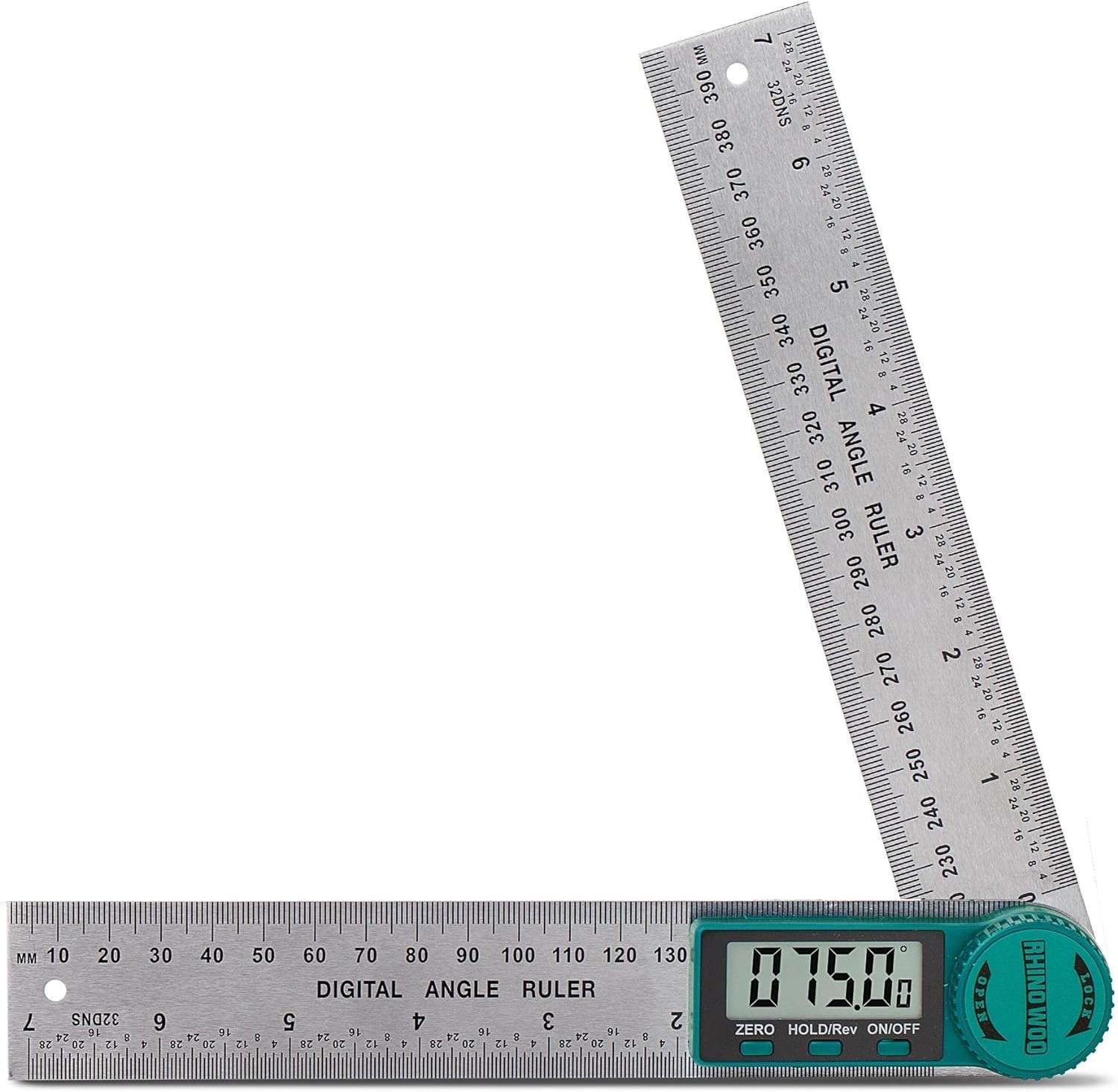 Precision Digital Angle Finder Protractor - 7inch Stainless Steel Tool Included