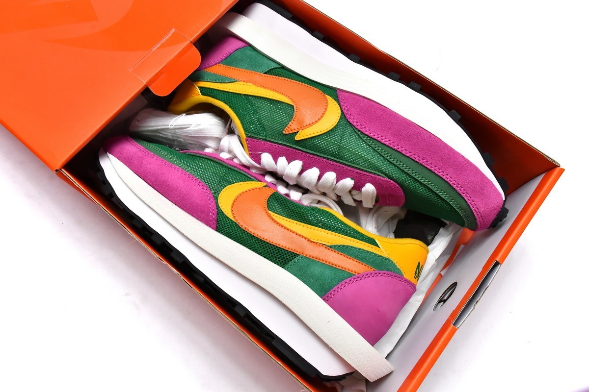 Brand New Sacai x Nike LDV Waffle Men Shoes Pine Green Purple