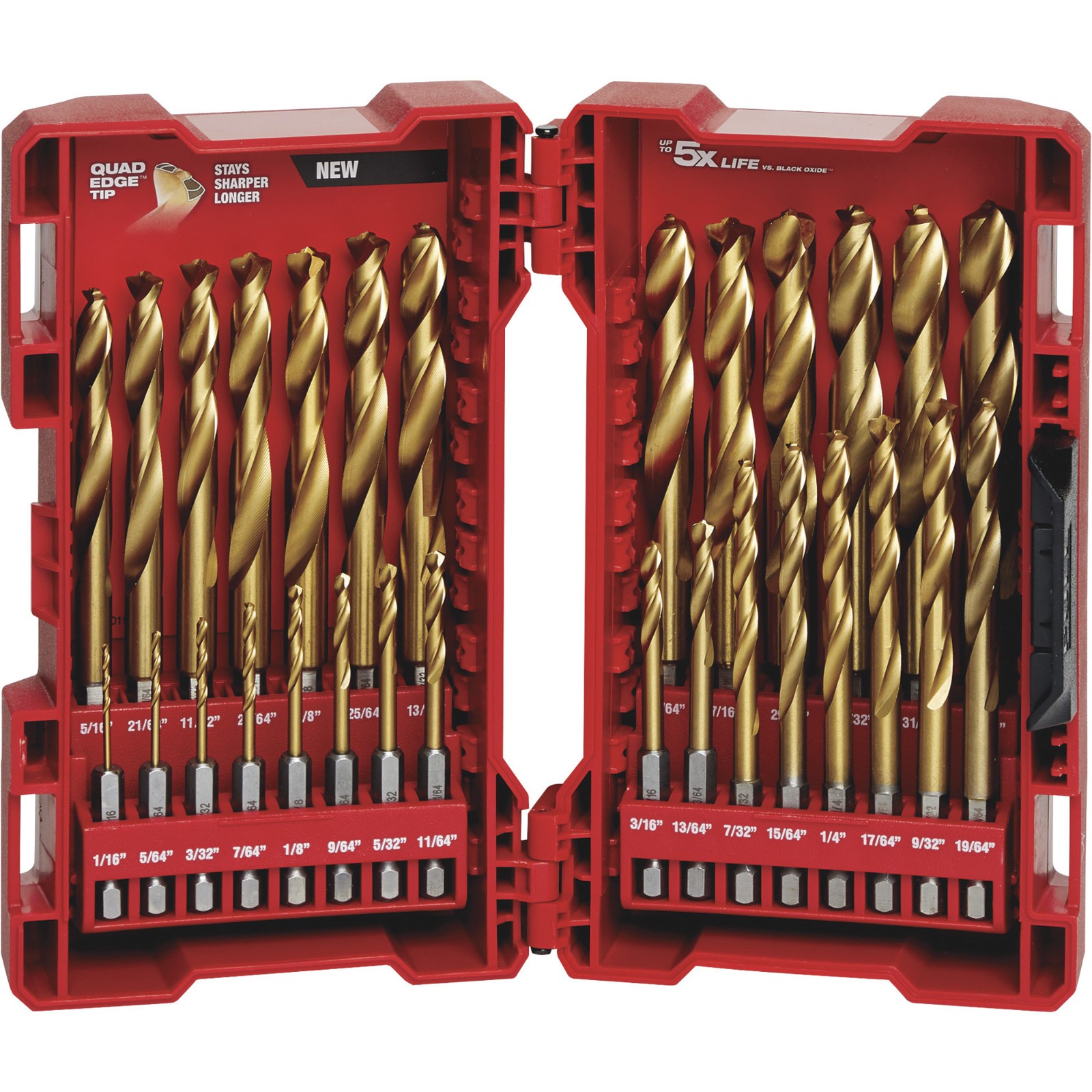 Milwaukee 48-89-4632 Impact Duty Drill Bit Set, 29-Piece, Steel, Titanium