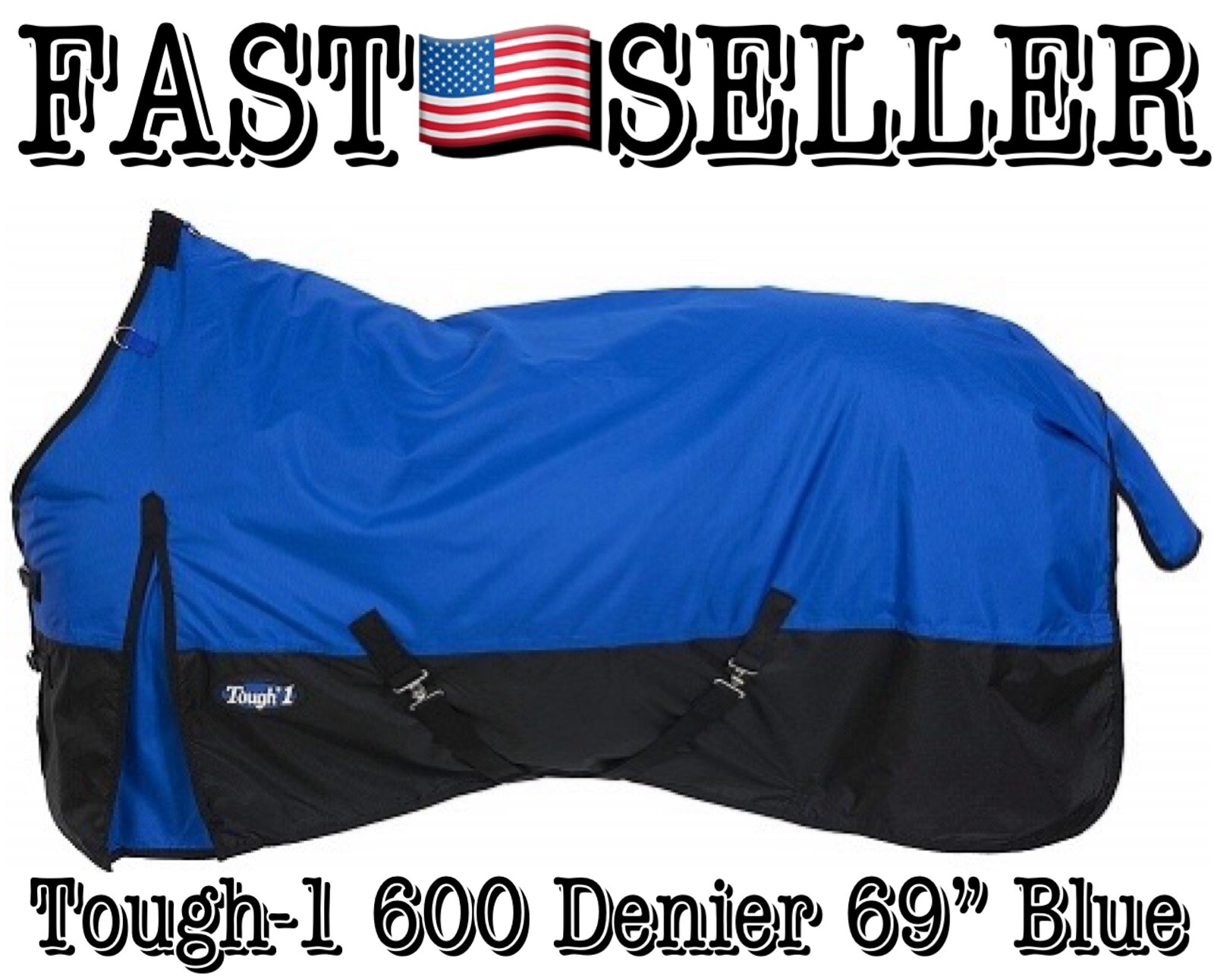 Tough 1 Horse Blanket 600D Waterproof Poly Snuggit Turnout 69” - 32-2010S