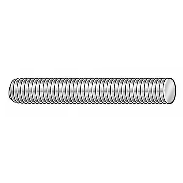 Manufacturer Varies Fully Threaded Rod, 7/16"-20, 12 in, Steel, Grade 2, Zinc