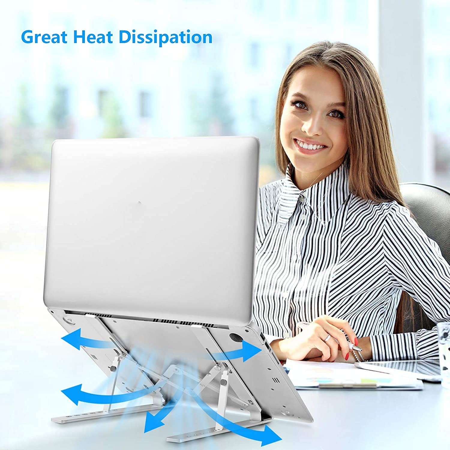 Portable Laptop Stand Tablet Riser Adjustable Notebook Computer Holder