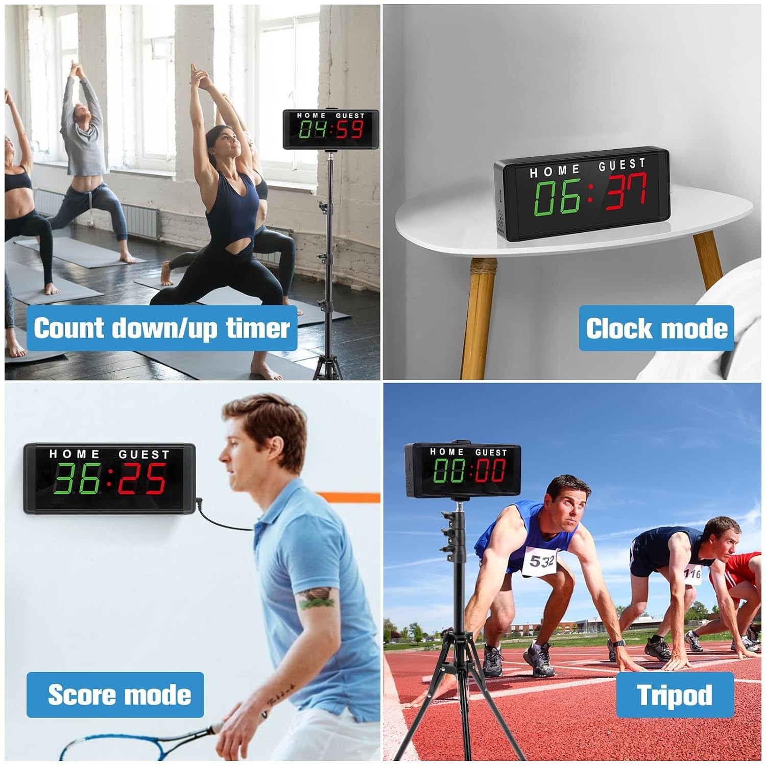 Digital LED Electronic Scoreboard with Remote Control and Tripod Medium Size