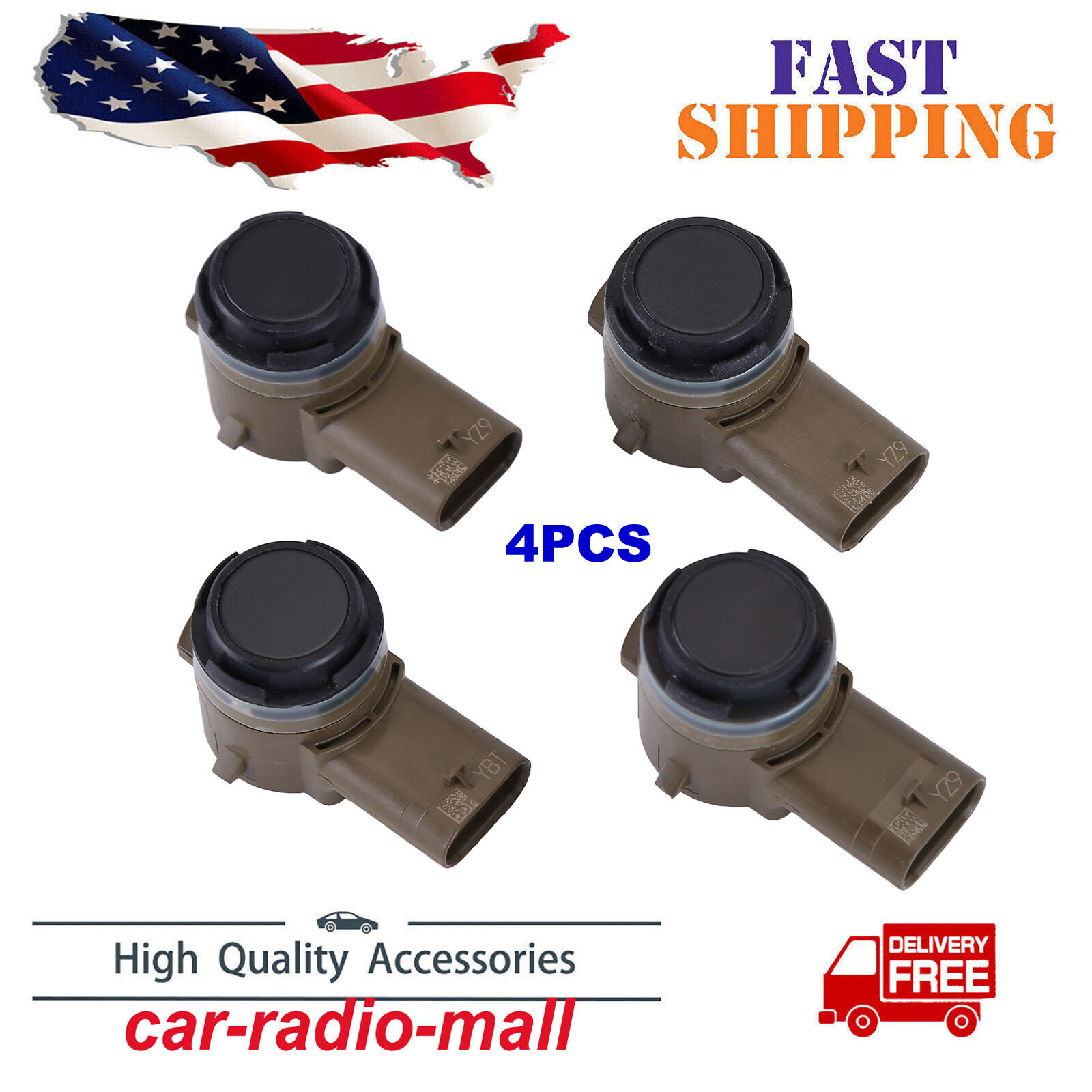 4 PCS New Parking Sensor Fit Ford Bronco F-150 LU5Z-15K859-AAPTM LU5Z15K859AAPTM