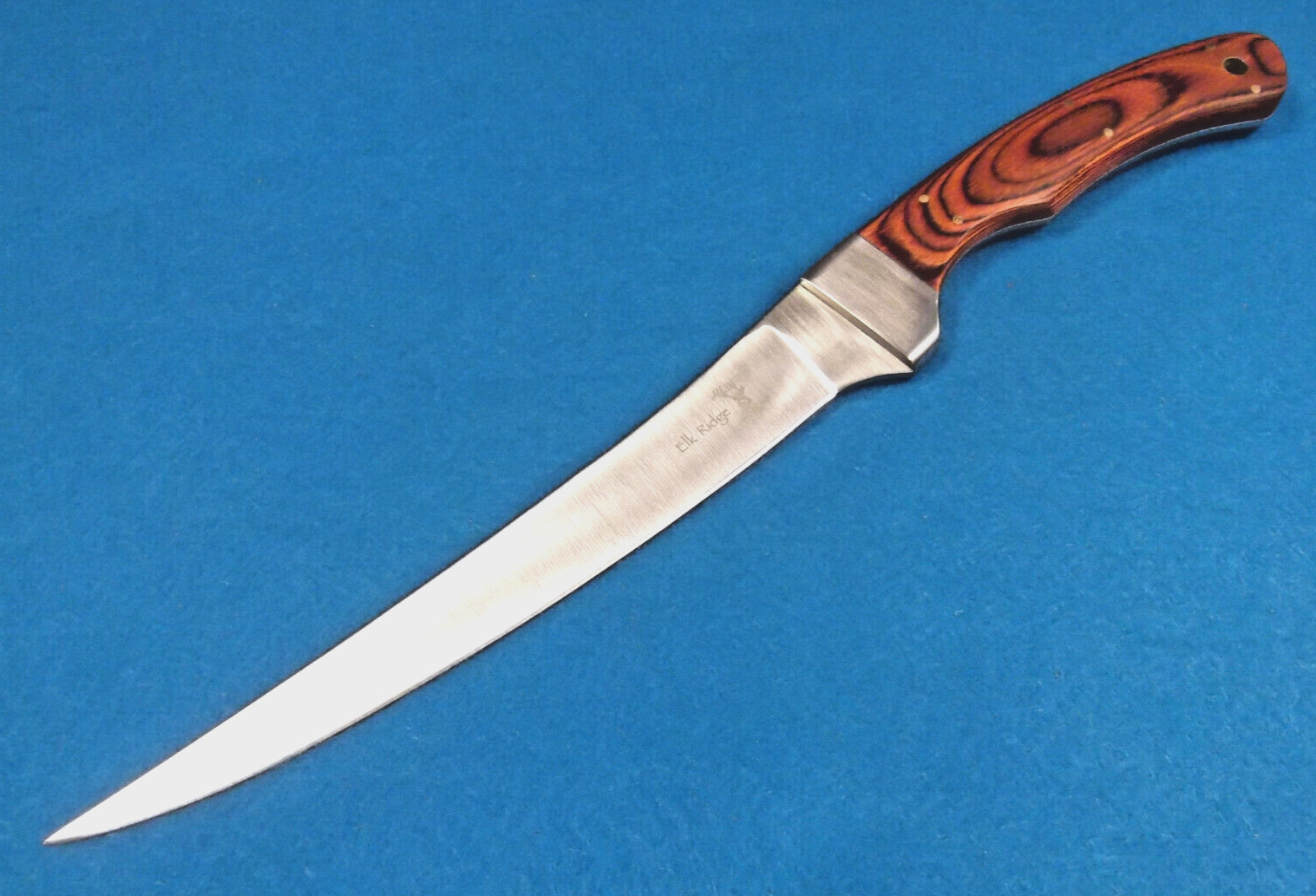 Elk Ridge ER028 FILLET Brown wood full tang fixed blade knife 12" overall NEW!