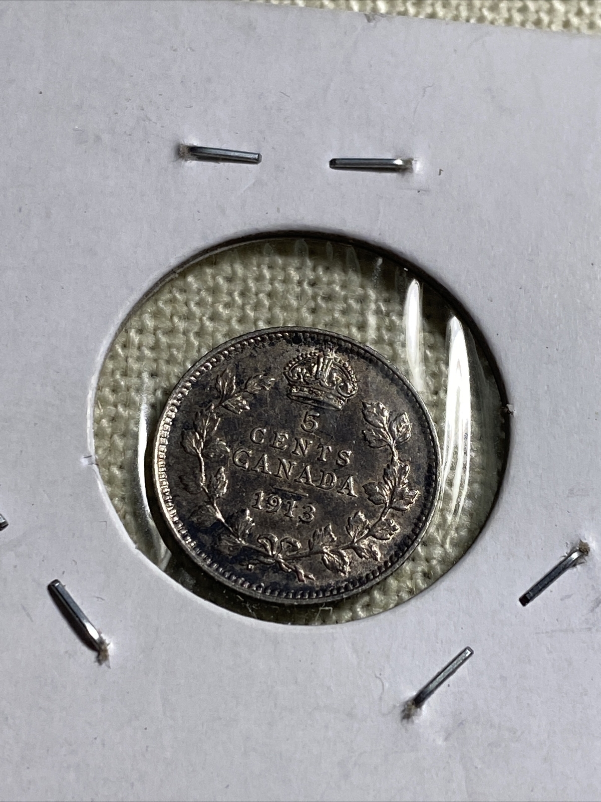 Canada 1913 5 Cents Silver