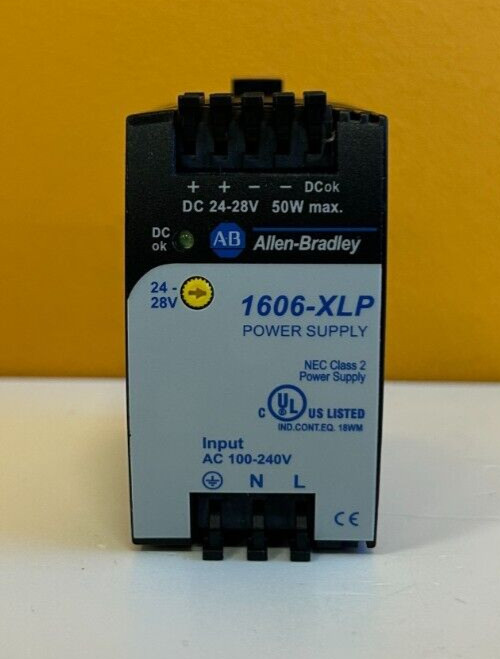 Allen Bradley 1606-XLP50E 50 W, 24-28 VDC, DIN Rail Mount, Power Supply. Tested!
