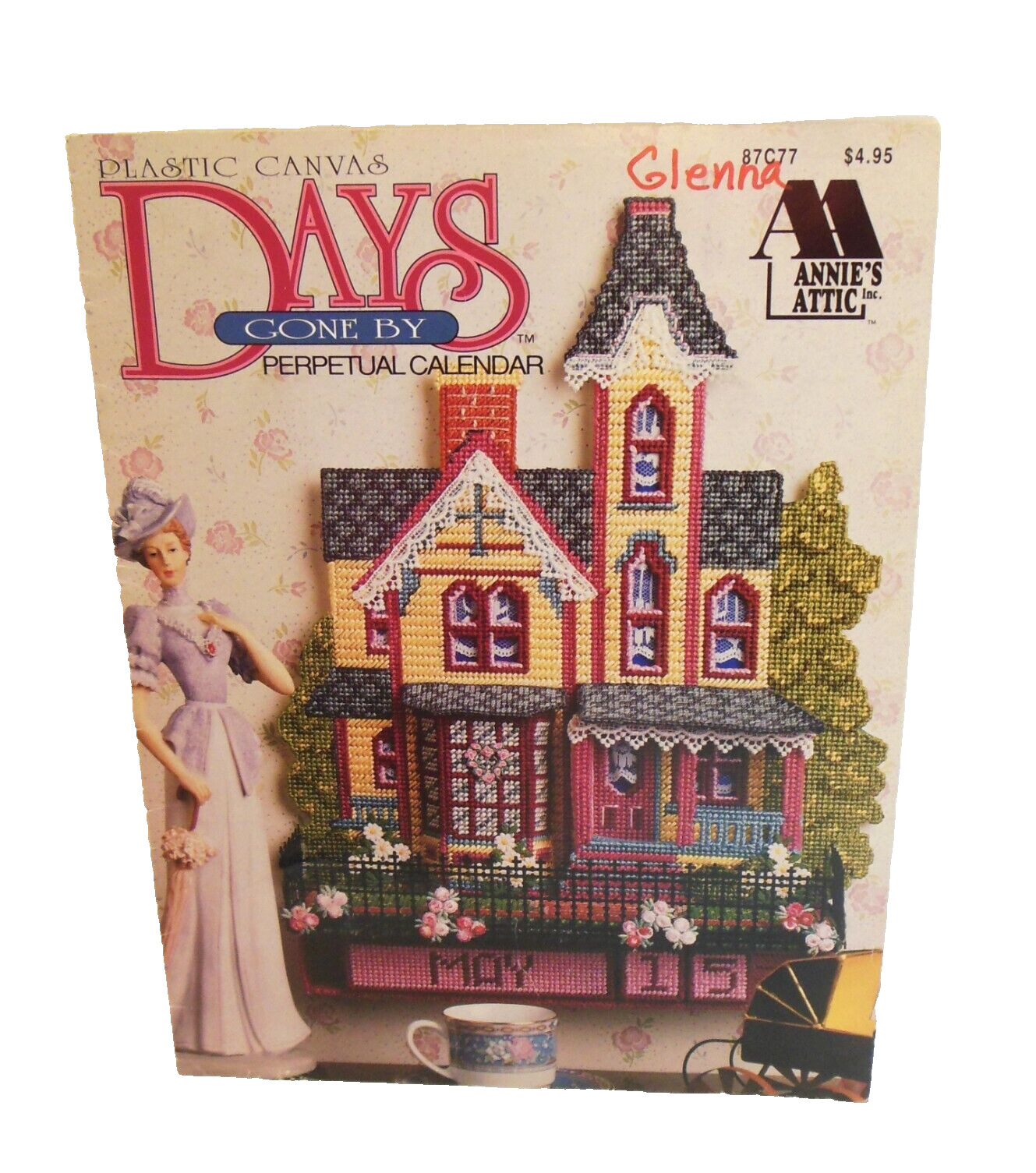 Victorian House Perpetual Calendar Plastic Canvas PATTERN Annies Attic 87C77 OOP