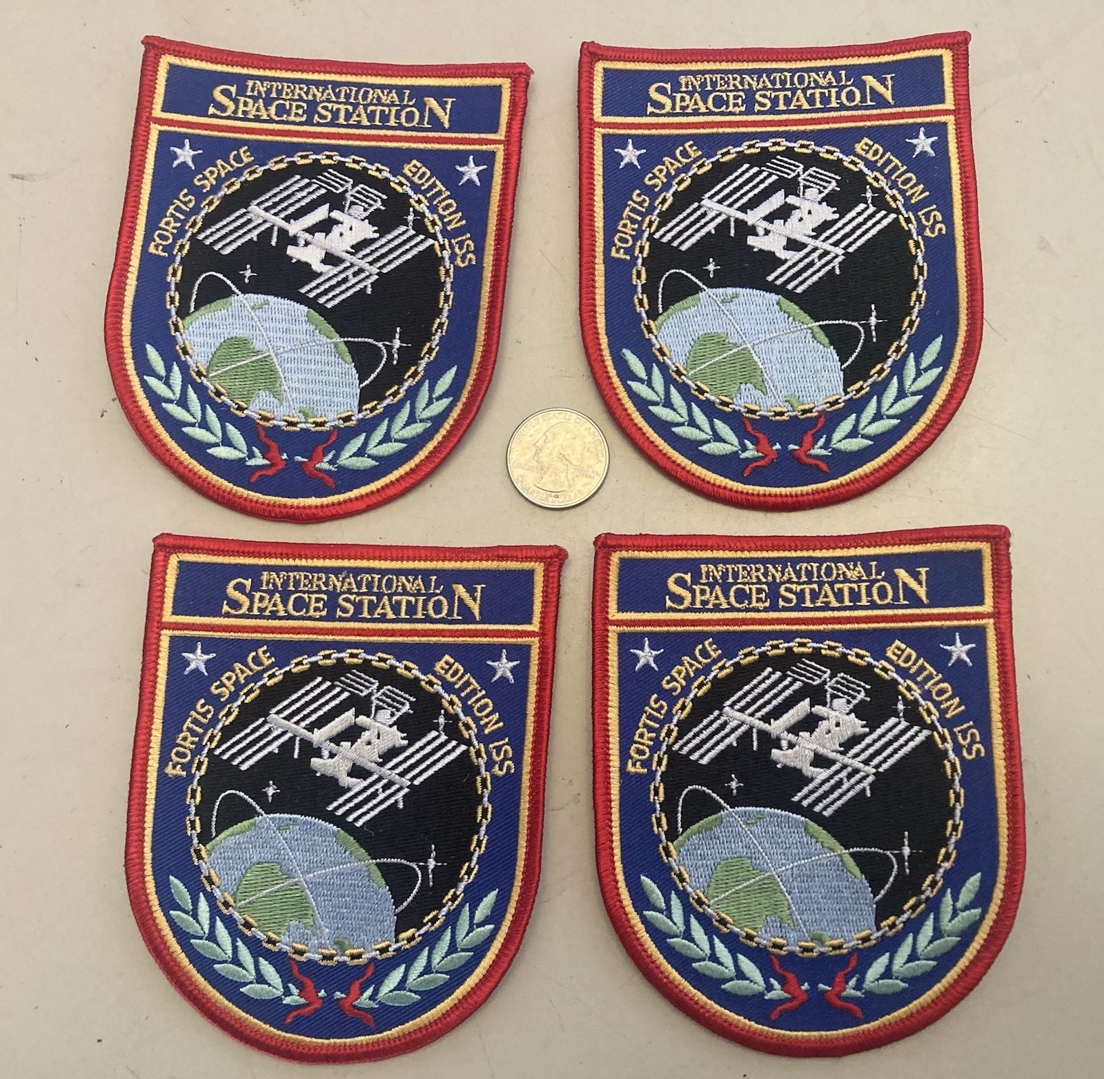 4 FORTIS Watch INTERNATIONAL SPACE STATION Watch Shoulder Patch 4 PCs