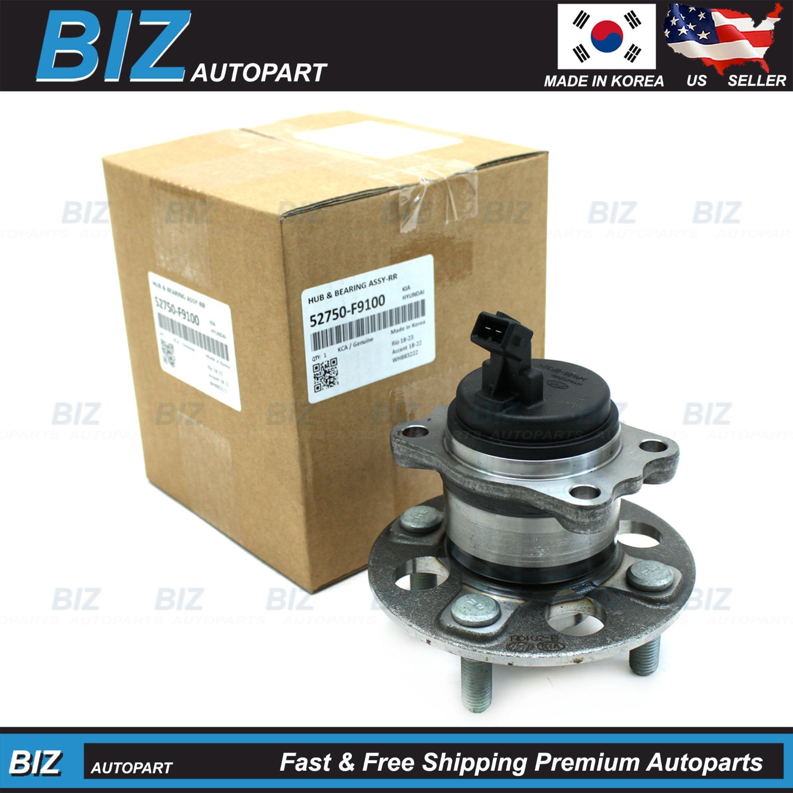 OEM Rear Wheel Hub & Bearing for 2018-2022 Accent 2018-2023 Rio 52750-F9100