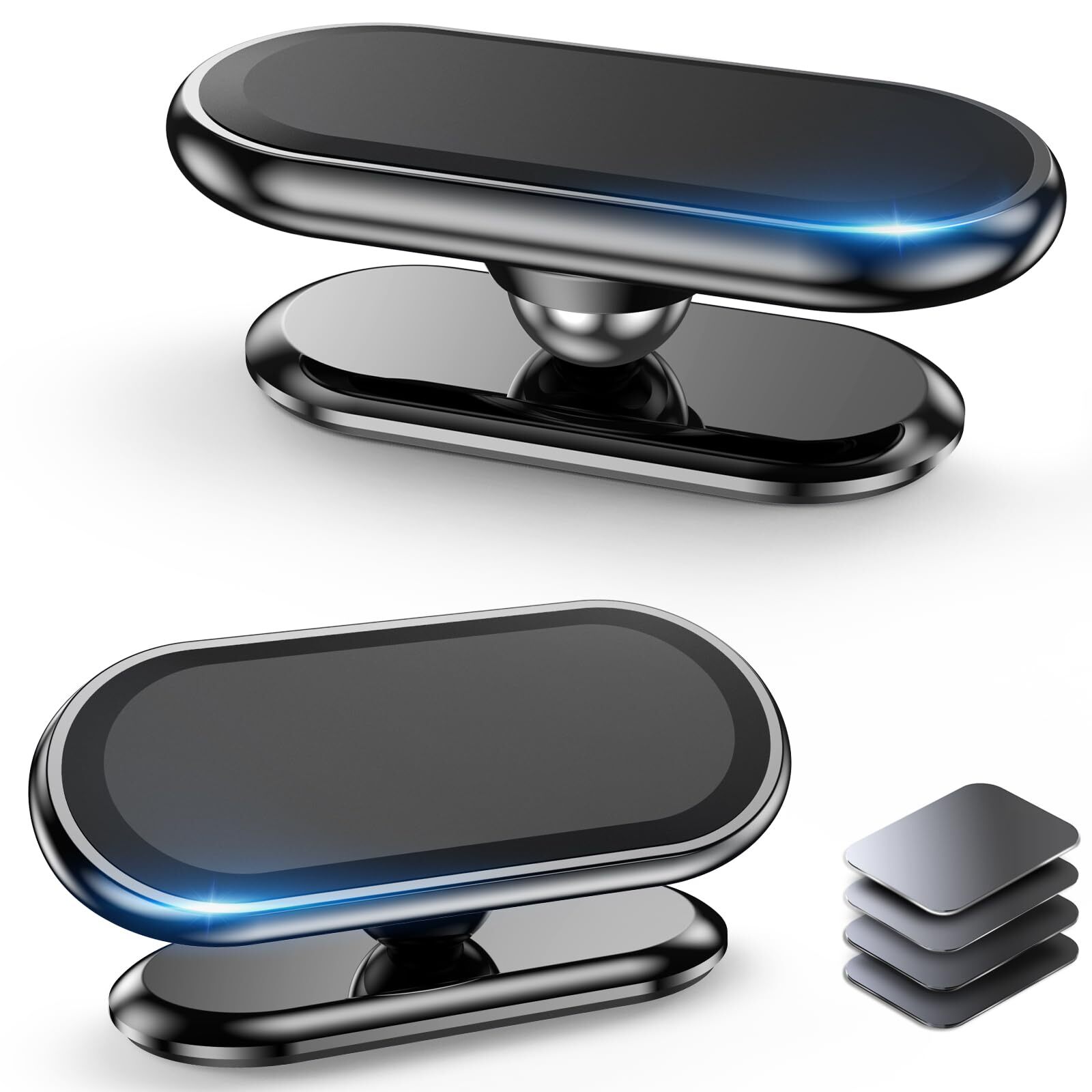 【2-Pack】 Magnetic Phone Holder for Car [ Super Strong Magnet ] [ 4 Metal Plate ]