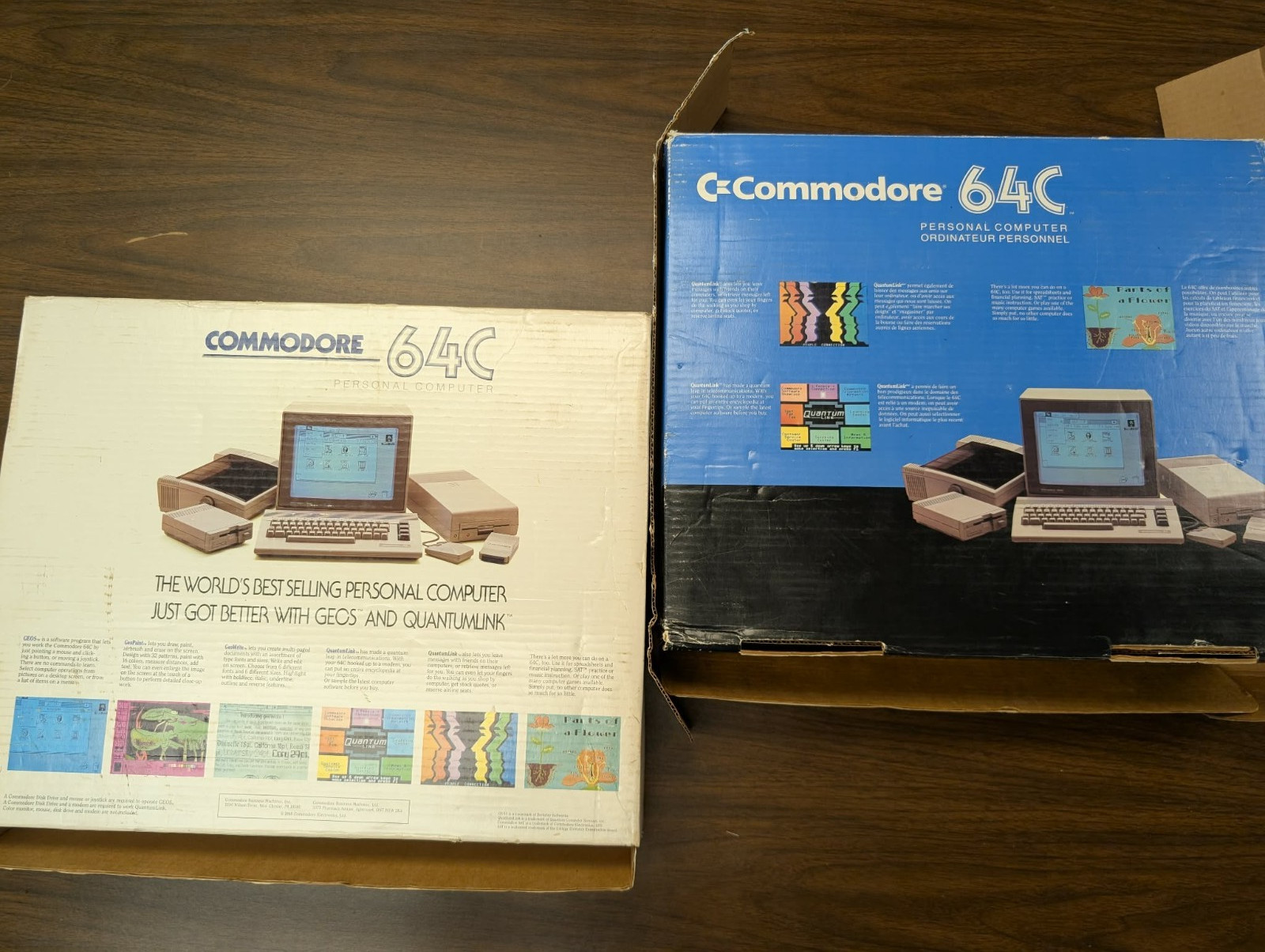 Lot 2 Commodore 64 C C64 Computer Consoles w/Boxes 1 Works 1 Broken No Accessory