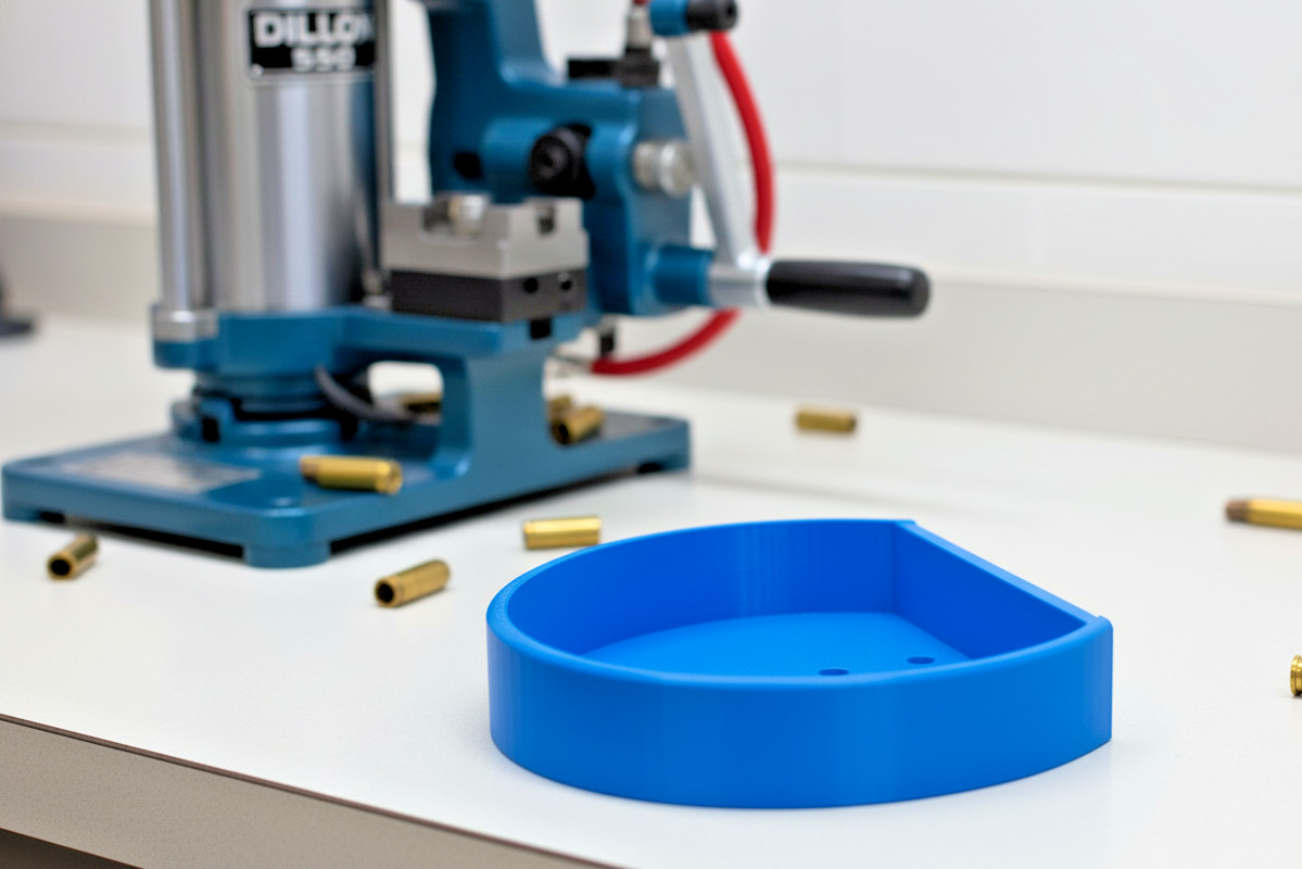 Large Capacity Dillon Bullet Tray & Bracket Holder Adapter Arm - Blue - NEW