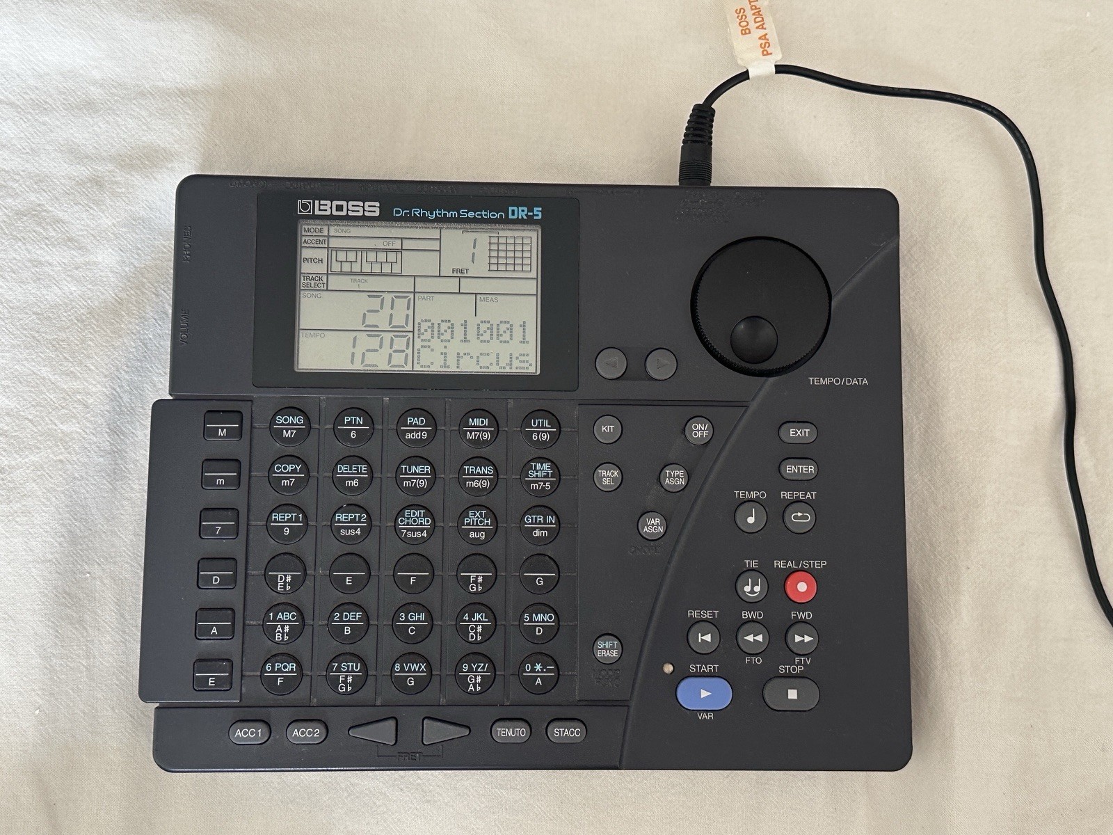BOSS Dr. Rhythm DR-5 Tabletop Sampler Sequencer Battery Powered MIDI Black