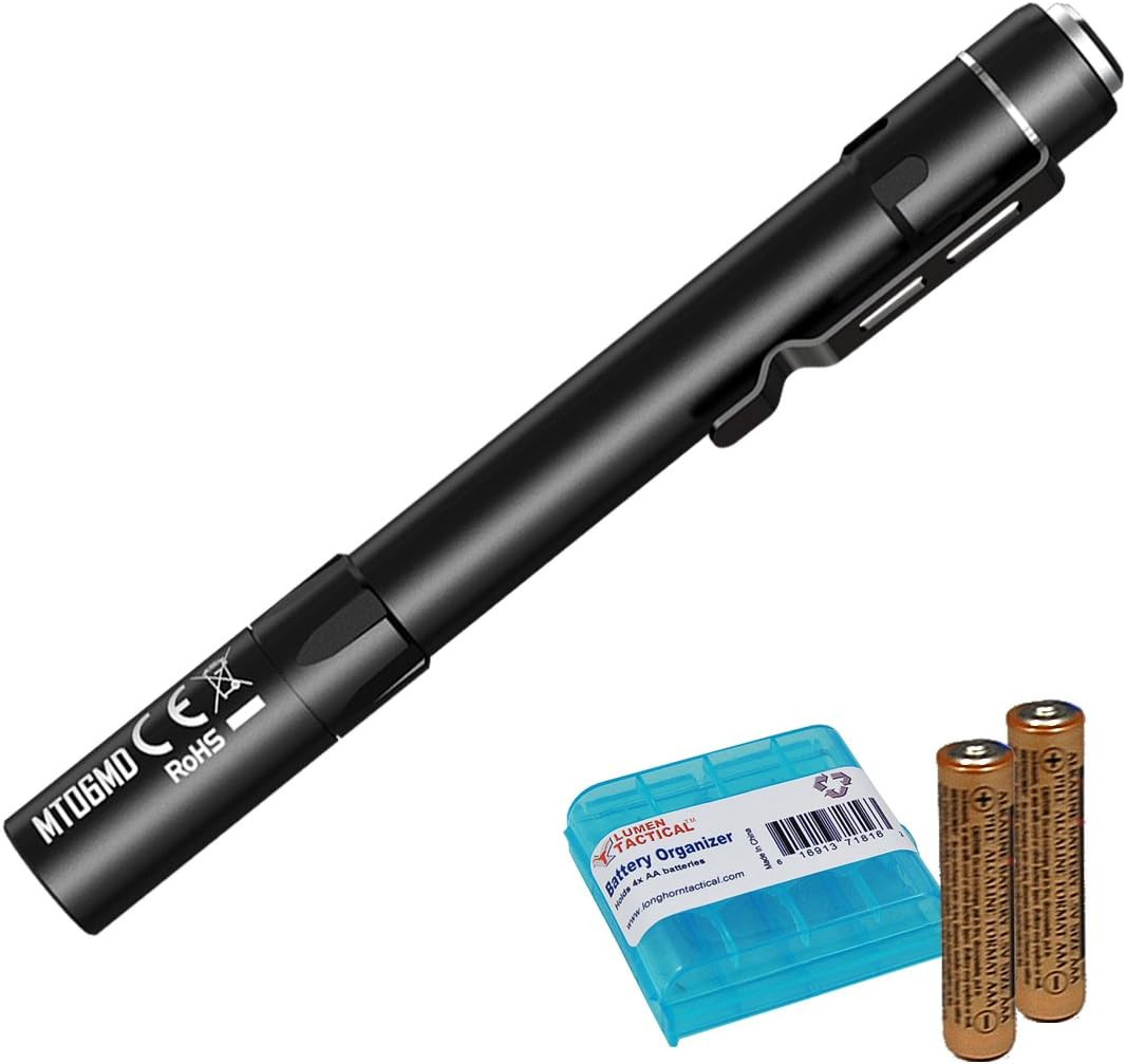 MT06MD Penlight Flashlight, 180 Lumen for Doctors, Nurses and Emts W/ 2X AAA Bat