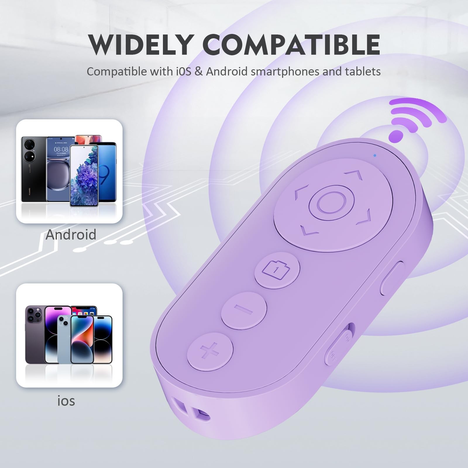 Wireless Remote Control with Zoom in/Out for Android & iPhone,Versatile Shutt...