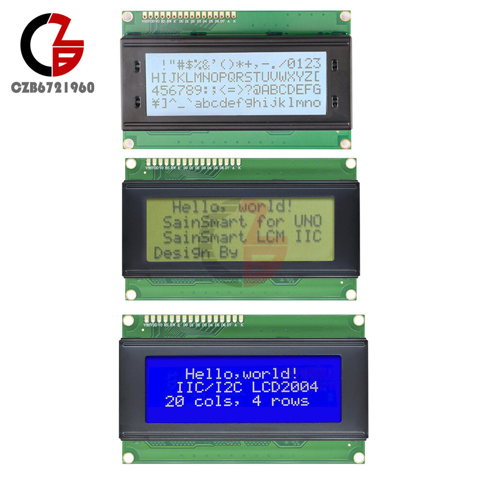 2004A LCD Display Module Character 20x4 Blacklight Display Gray Blue Screen 5V