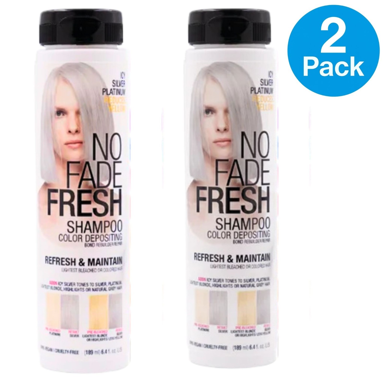 No Fade Fresh Shampoo Silver Platinum 6.4 oz – 2 Pack – New
