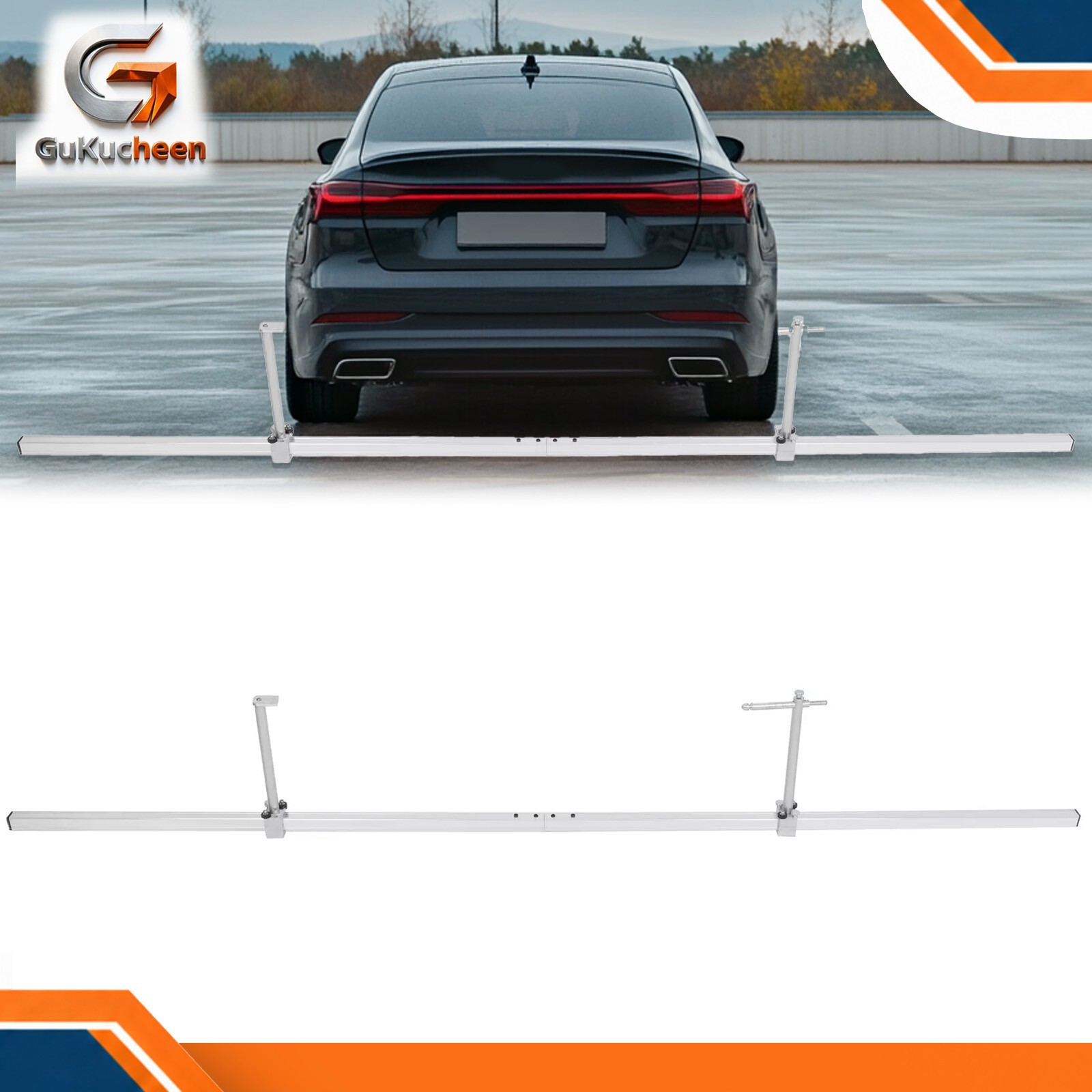 Adjustable Toe Gauge Bar Tool Up to 94" Width Heavy Duty Wheel Alignment Tool