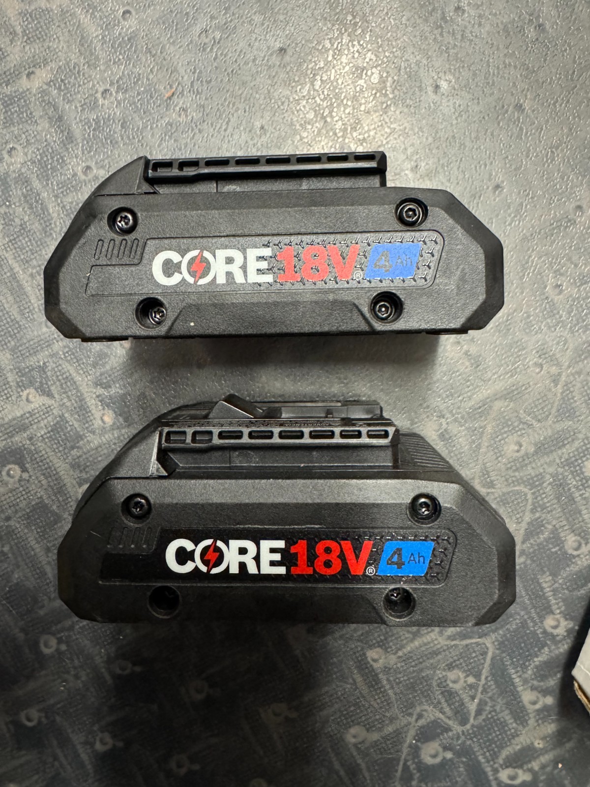 (2) BOSCH 18V 4.0 Ah Batteries GBA18V40
