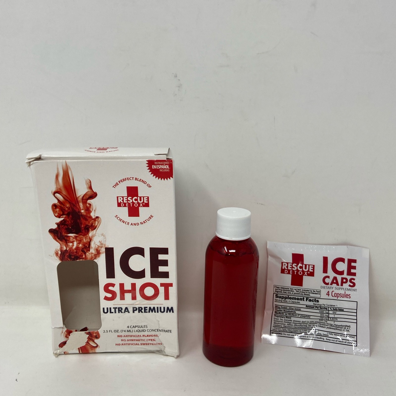 Rescue Detox ICE Shot Ultra Premium 2.5oz + 4 Caps