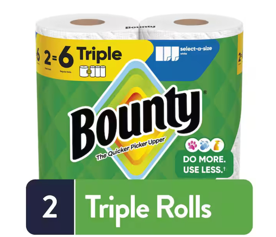 White, Select-A-Size Paper Towel Roll (2 Triple Rolls)