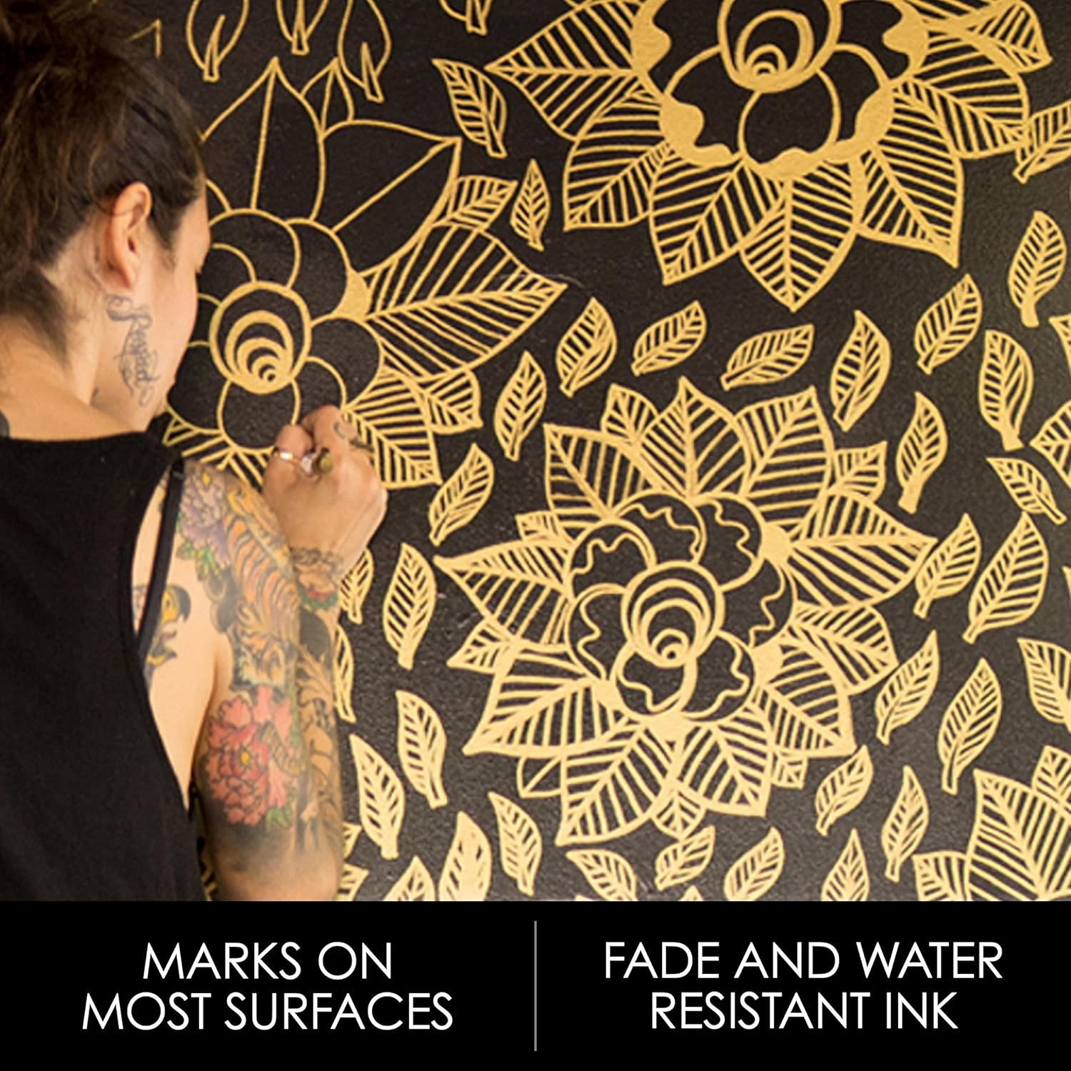 Quick-Drying Gold Permanent Marker | Perfect for Metal & Plastic Surfaces