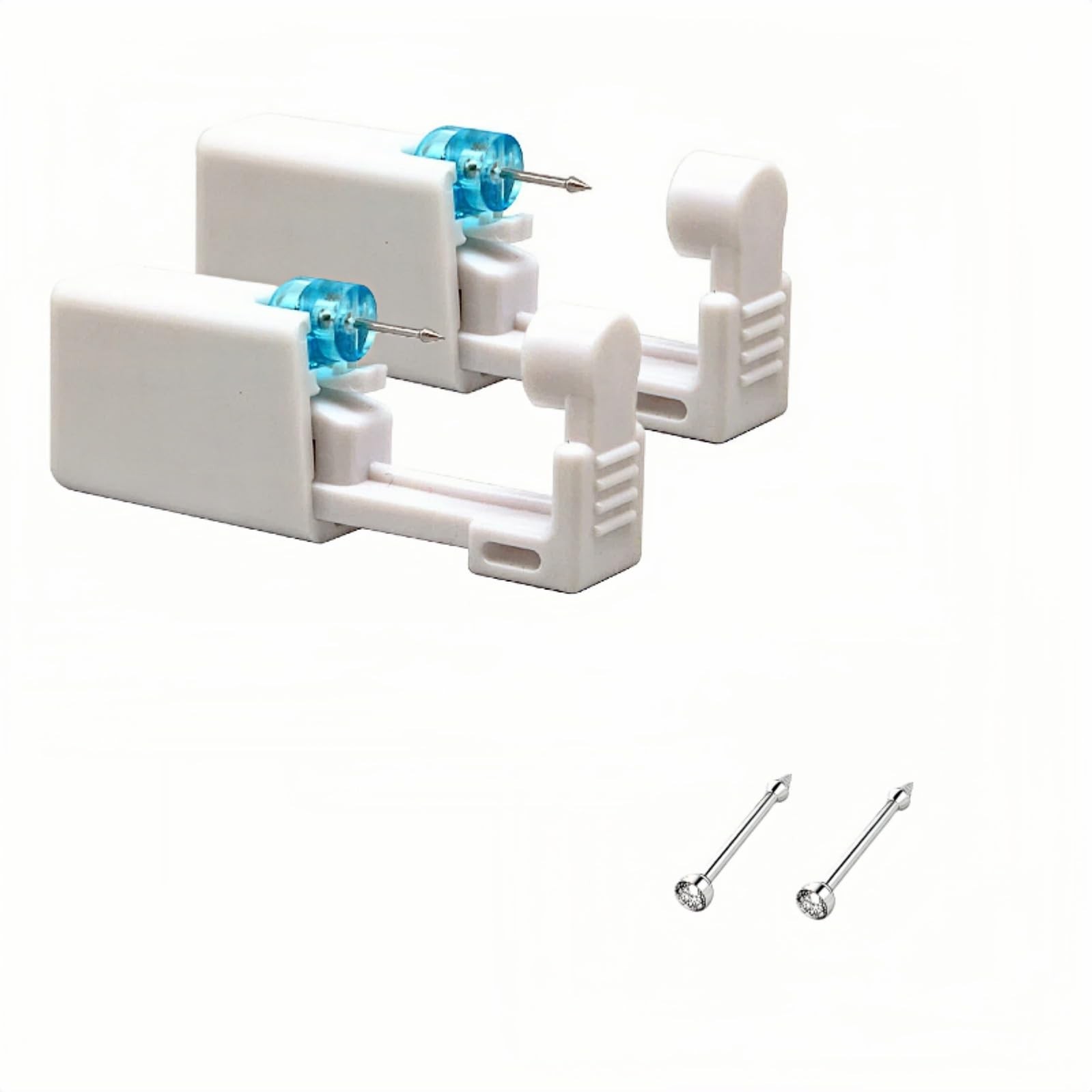 Geettcaifu 2 Pack Nose Piercing Gun, Disposable Self Kit with White