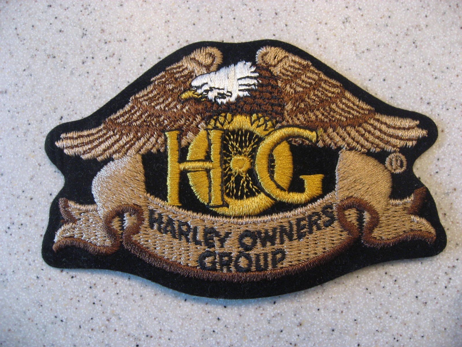 Harley Davidson Harley Owners Group Spread Wing Eagle Embroidered Patch abt 5"W