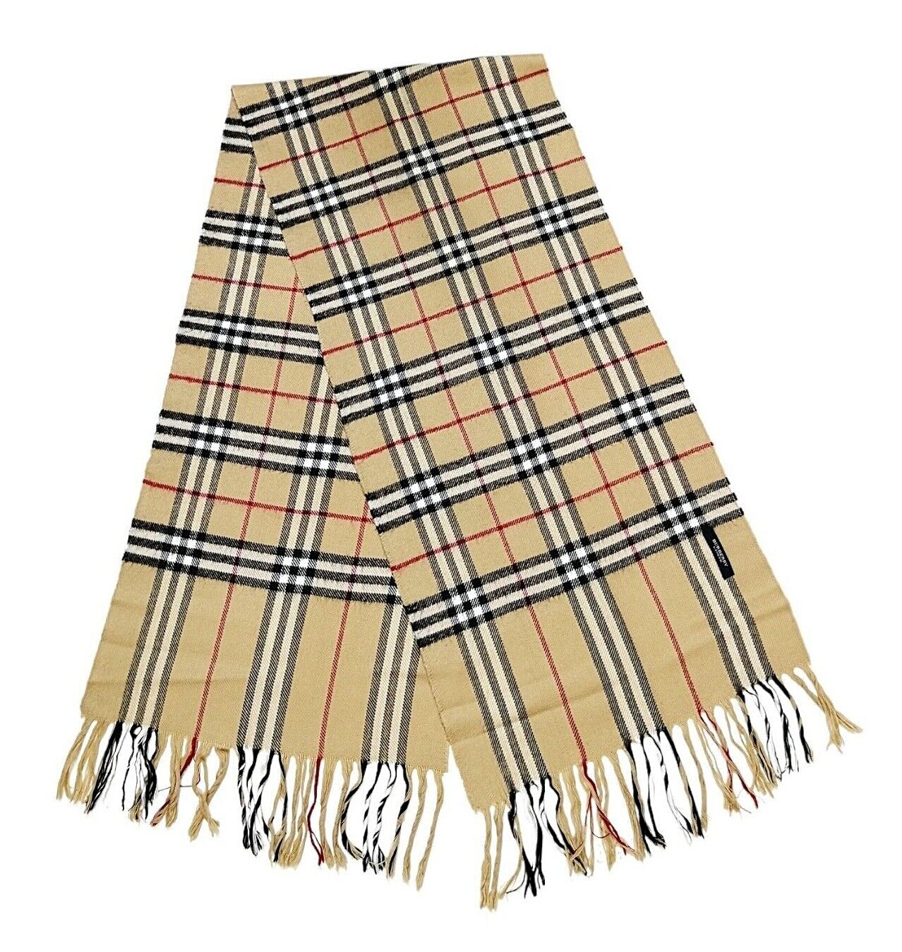 Vintage Burberry London Nova Check Scarf 162 cm x 33 cm
