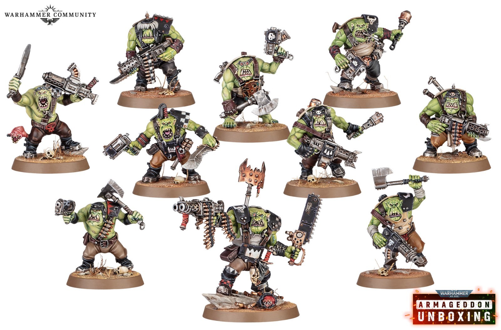 Warhammer 40k Ork BOYZ (x10) New Sprue ARMAGEDDON Orks