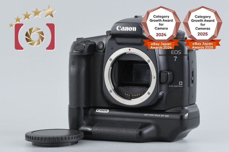 Canon EOS 7 35mm SLR Film Camera Body + BP-300 Battery Pack
